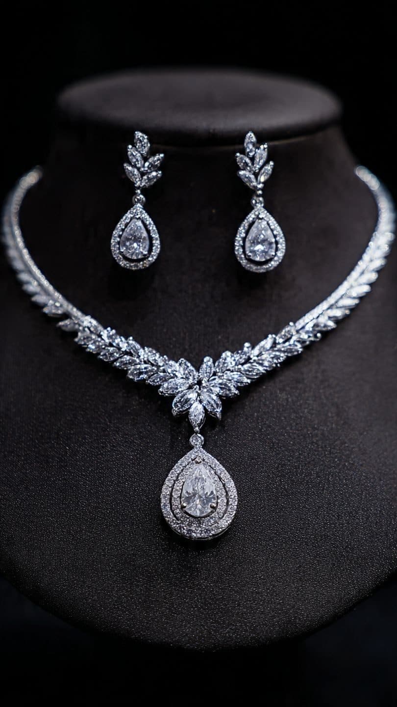 Diamond female necklace